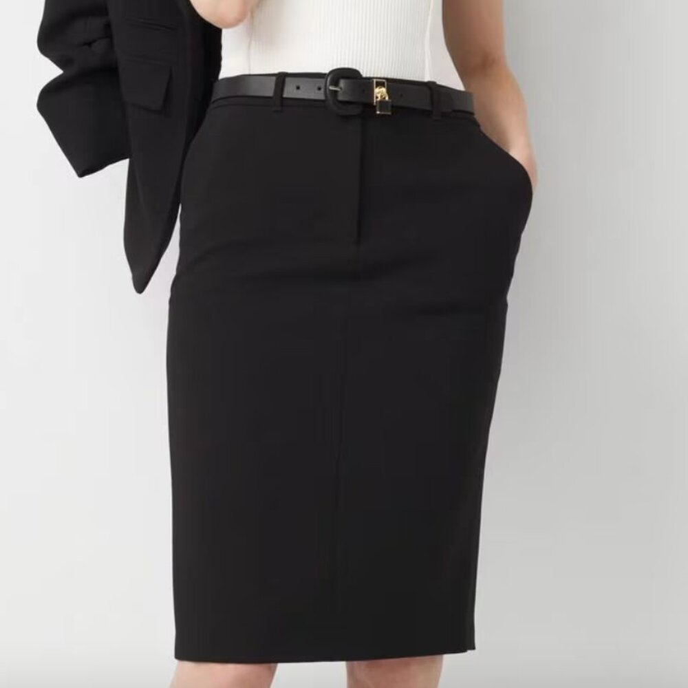 NEW White House Black Market Trouser Skirt in Black